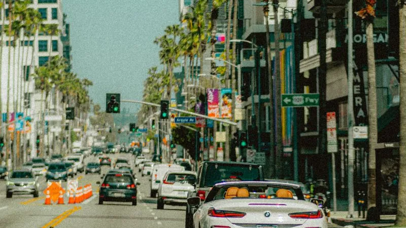 Vine Street in Los Angeles near the Media District studios