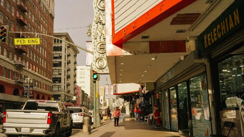 Downtown street scene in Burbank